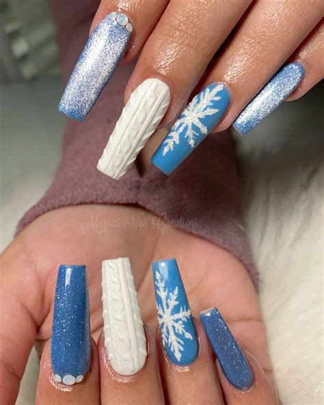 40+ Perfect Blue Winter Nails That Will Make You Obsessed This Season
