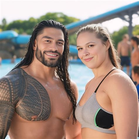 Roman Reigns WWE | Roman Reigns And Ronda Rousey In Swimming Pool 💙😊
