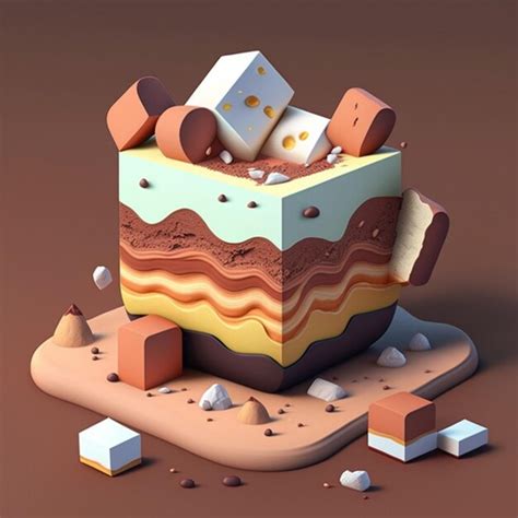 premium photo  model   layered structure  layers