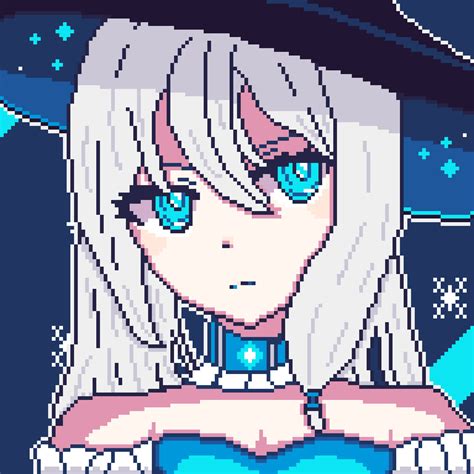 ArtStation - Witch Anime Girl Pixel Art from my game