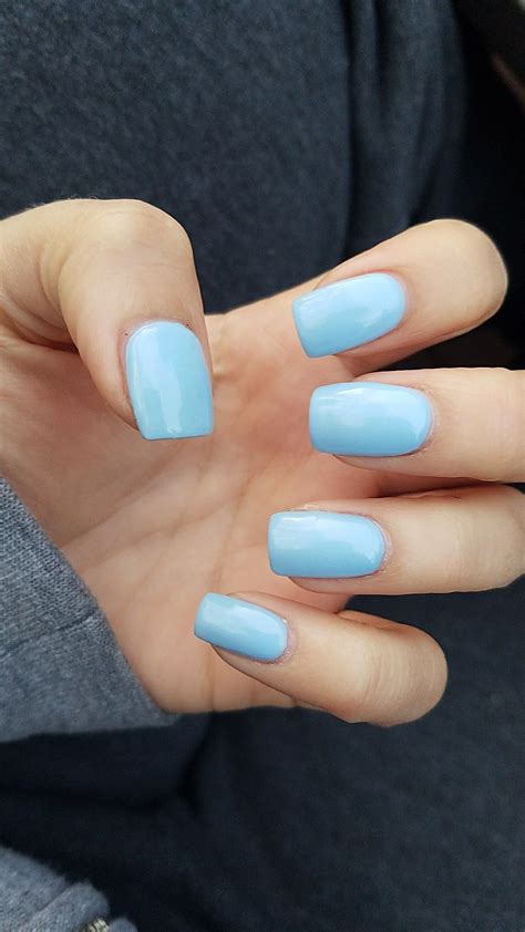 Short Light Blue Acrylic Nails Designs - acrylic design