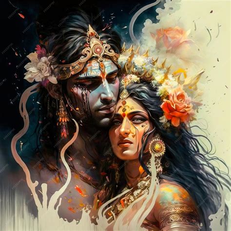 Premium Photo | Mystical magical union marriage shakti shiva Generative AI