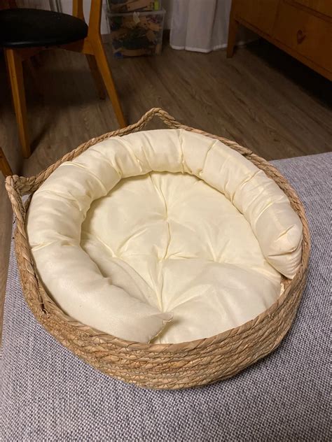 Wicker Whisker Woven Cat Bed – Stylish and Comfortable Handcrafted Bed ...