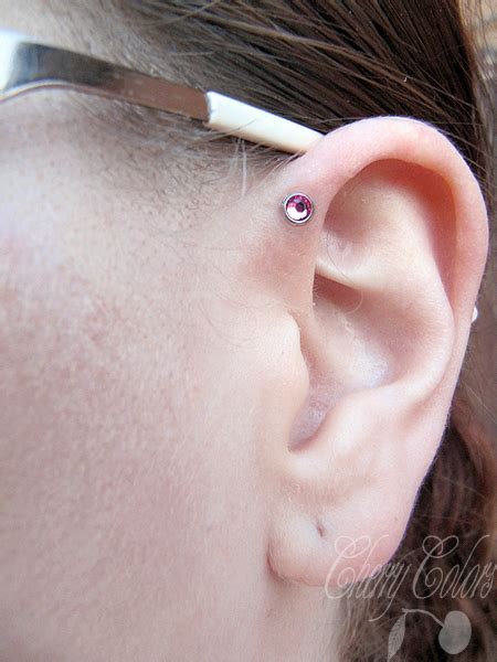 New Piercing! Anti Helix MD - Cherry Colors - Cosmetics Heaven!