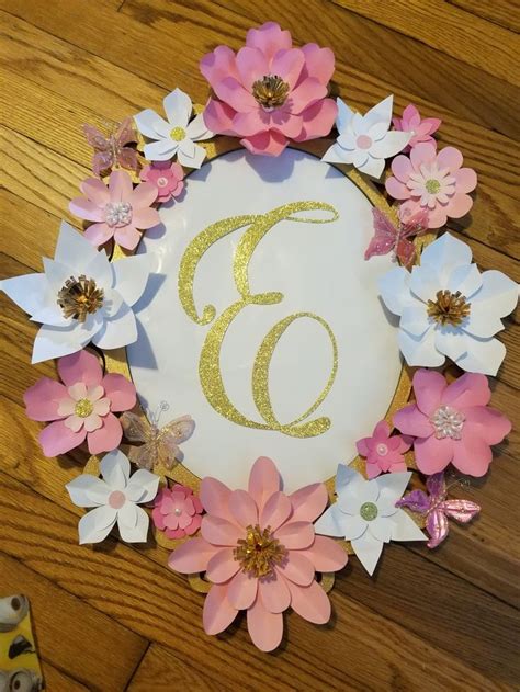 Paper flower frame by Amp