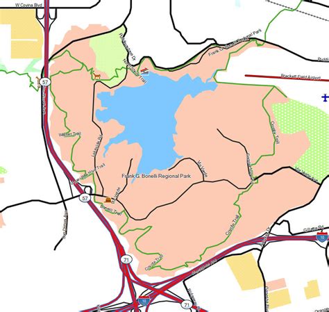 Bonelli Regional Park - California Trail Map