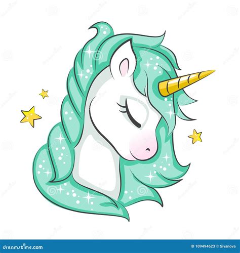 Cute magical unicorn. stock vector. Illustration of fairy - 109494623