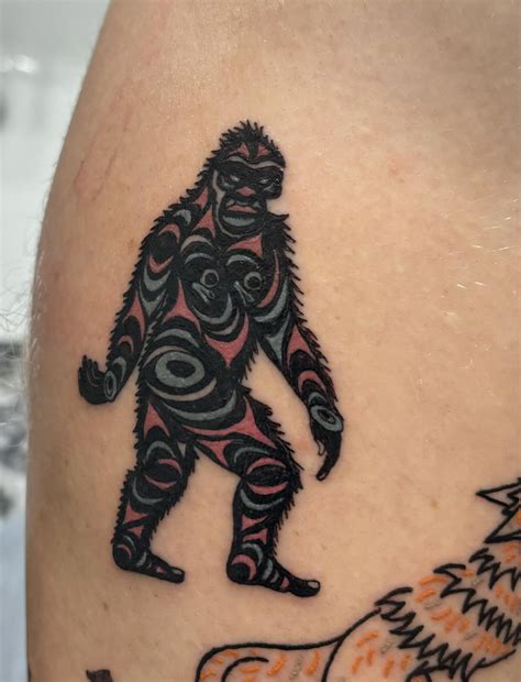 tribal bigfoot tattoos   sasquatch tattoo ideas sasquatch