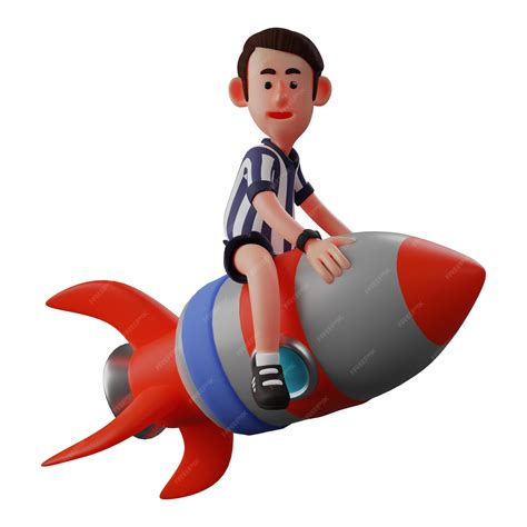 Premium Photo | 3d illustration 3d referee cartoon character happy face