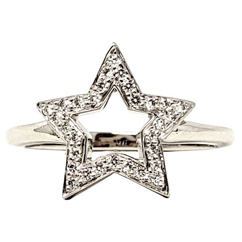 Tiffany and Co. Round Brilliant Pave Diamond Star Symbol Band Ring in
