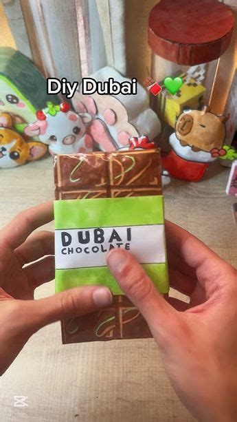 dubai chocolate craft aesthetic squishy ideas dubai chocolate paper