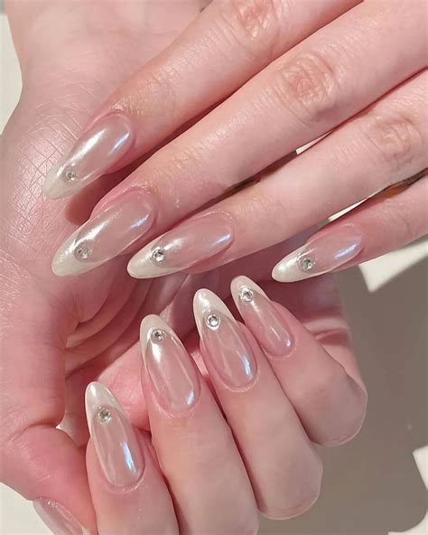 aurora white nude stick  nails french tip pcs