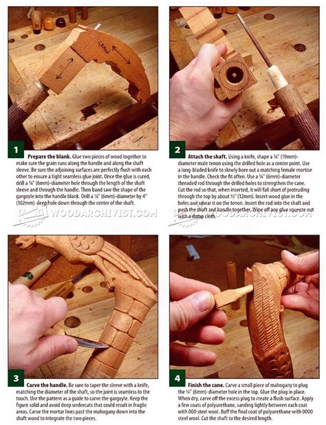 Carving Cane - Wood Carving Patterns • WoodArchivist