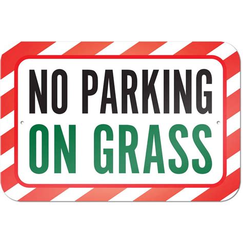 No Parking On Grass Sign - Walmart.com - Walmart.com