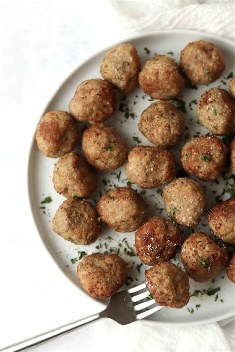 Air Fryer Turkey Meatballs | Kathleen's Cravings