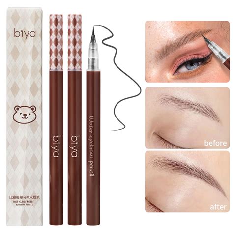[Biya] Tri-color Eyebrow Pencil/Waterproof & Sweat Resistant Eyebrow ...