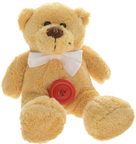 Мягкая игрушка Magic Bear Toys Мишка с пуговицей и белым бантом 14 см ...