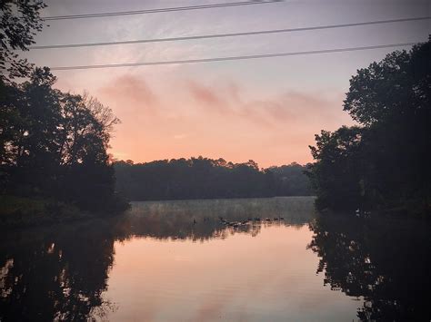 Lake Lynn at sunrise. : r/raleigh