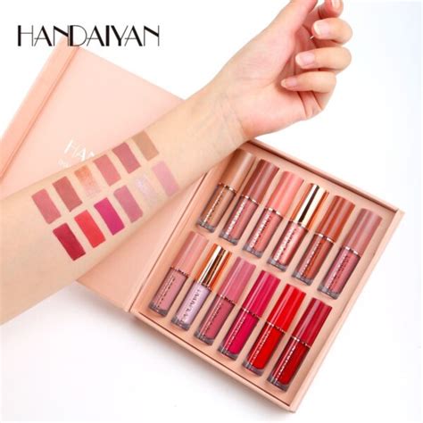 12 Colors Handaiyan Velvet Matte Liquid Lipstick Set Now In India