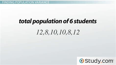 Population Variance | Definition, Formula & Calculation - Lesson ...