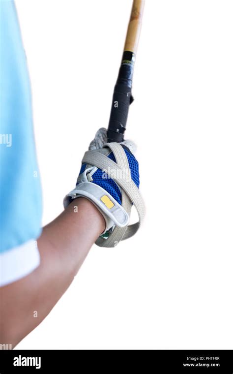 hand holding polo stick stock photo alamy