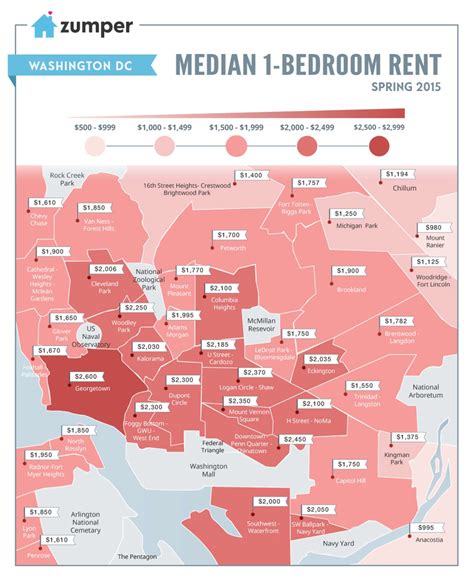 This Map Shows the Increasingly Sky-High Rents Across DC Neighborhoods