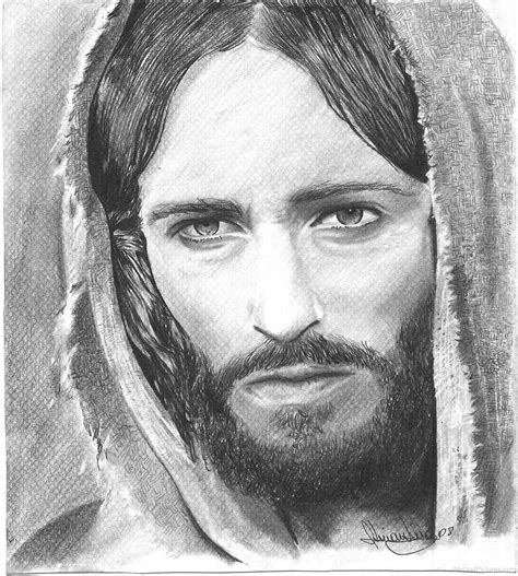 Jesus Face Pencil Drawing at PaintingValley.com | Explore collection of ...