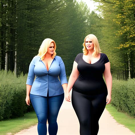 one large and tall friendly blonde plus size girl with small head and