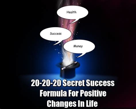 20-20-20 Secret Success Formula For Positive Changes In Life ...