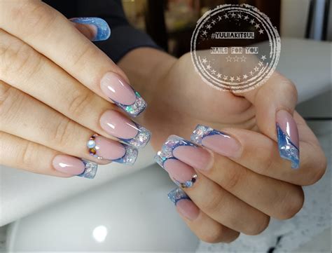 Выкладной френч на квадратных ногтях (45 фото) - картинки modnica.club