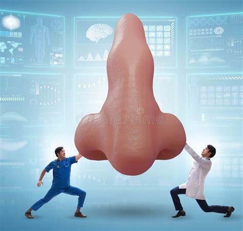 doctors  plastic nose surgery stock image image  bandage face