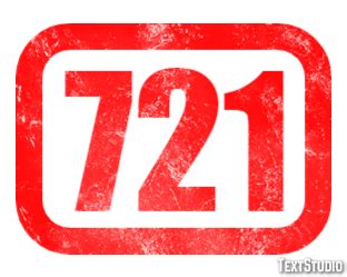 721 Text Effect and Logo Design Number