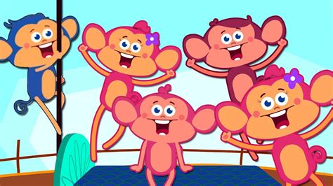 monkeys jumping   bed nursery rhymes fun rhymes