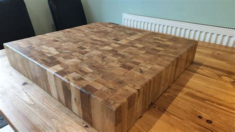 extra large solid oak  grain butcher block cmcmcm thick