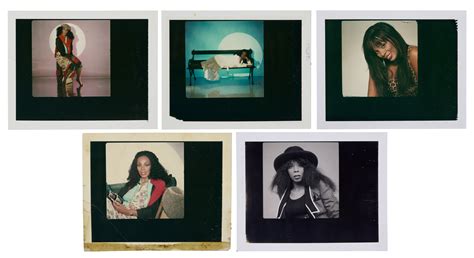 FIVE PHOTOGRAPHS OF DONNA SUMMER INCLUDING TEST SHOTS FOR HER LP, THE