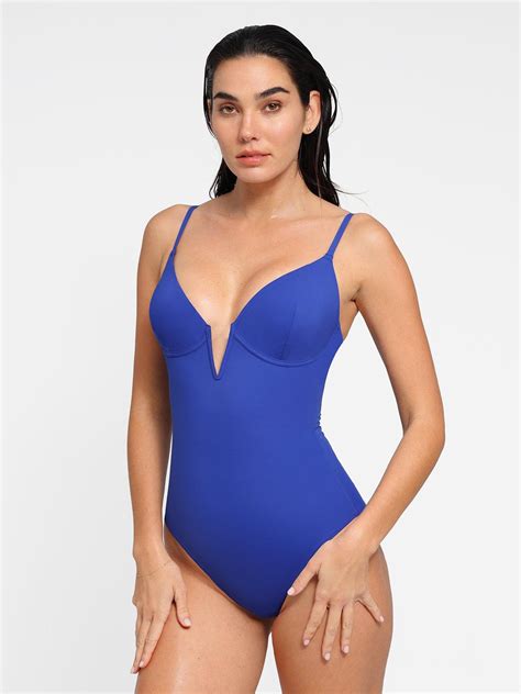Shapewear Plunging V Slimming One-Piece Swimsuit – Popilush®