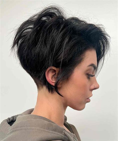 pixie cut  long sideburns