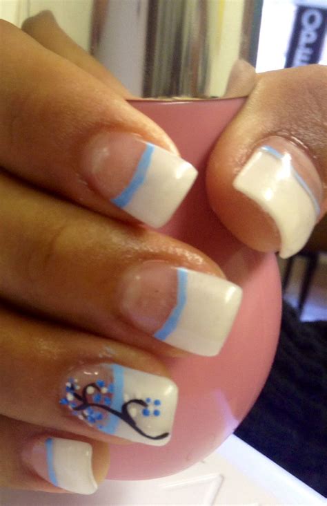 white tips nails white tip beauty