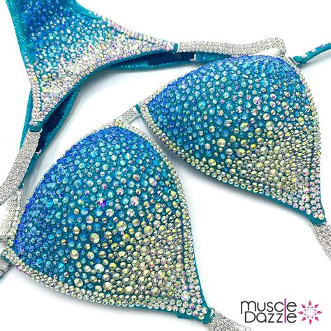 Aqua Reflect Competition Bikini | Plain Non-Crystal Suit