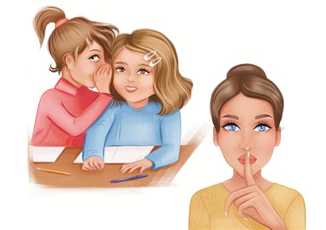 Иллюстрация Соблюдайте тишину на уроке в стиле люди