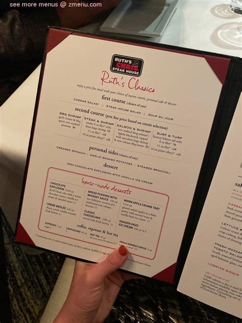 Online Menu of Ruths Chris Steakhouse Restaurant, Asheville, North ...