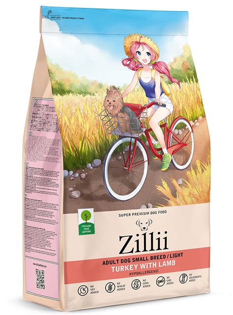 Корм ZILLII для взрослых собак мелких пород с лишним весом индейка с ...