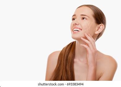Closeup Female Adult Marks On Skin Stock Photo 693383494 | Shutterstock