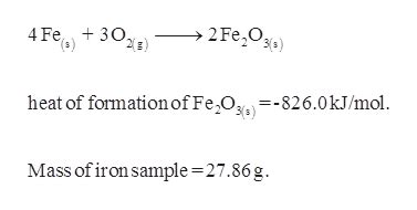 Answered: The heat of formation of Fe2O3(s) is… | bartleby