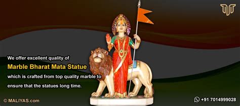 Marble Bharat Mata statue, Bharat Mata murti, Gossess Bharat Mata ...