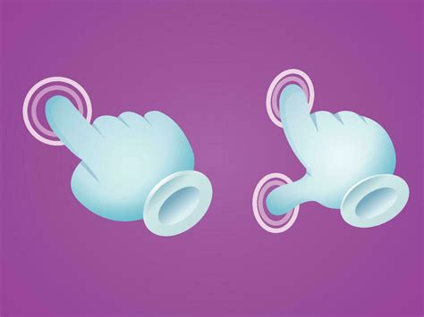 vector hand indication icons  colorful background  vector