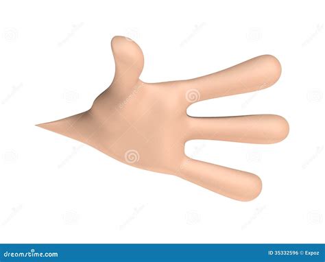 Hand der Karikatur 3D stock abbildung. Illustration von zeichen - 35332596