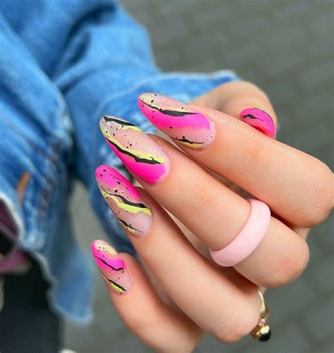 40+ Pretty Ideas for Pink and Yellow Nails that Turn Heads - Nail ...