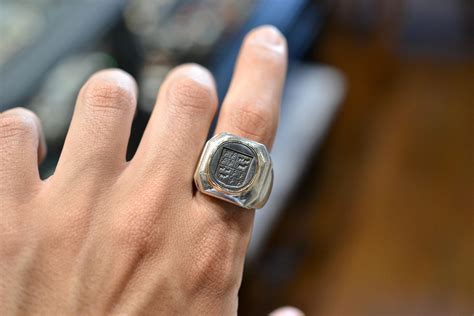 antique silver steel  gold signet mens ring  sale  stdibs