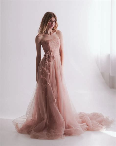 Blush pink tulle wedding dress • Offbeat Wed (was Offbeat Bride)